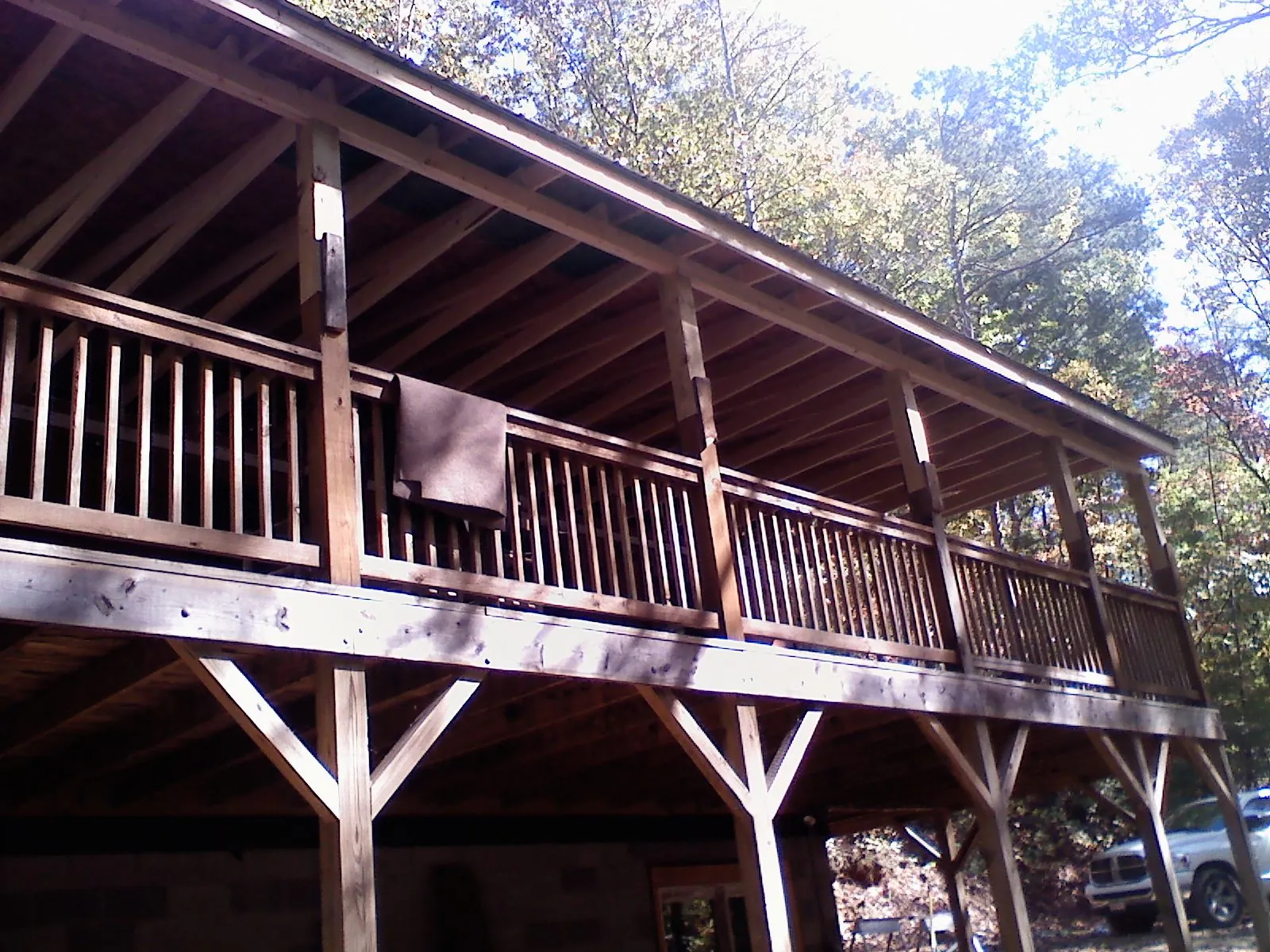 Timber framing under a new elevated porch and deck — Roof Leak Repair in Wrens by Roofing Brothers